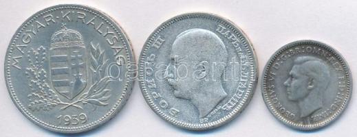 Vegyes: Ausztrália 1939. 3P Ag + Bulgária 1930BP 20L Ag "III. Borisz" + Magyarország 1939....