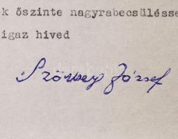 1932 Szörtsey József (1888-1941) kormányfőtanácsos aláírása Igmándy-Hegyessy Géza (1882-1980) testőr...