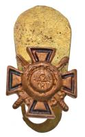 ~1940. "Tűzkereszt I. fokozata" kis Br gomblyukjelvénye T:2 Hungary ~1940. Miniature Br button badge of "Hungarian Fire Cross 1st class" C:XF