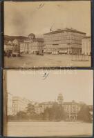 cca 1900 Trieszt, 2 db városképes fotó, 9x12 cm / cca 1900 Trieste, Italy, 2 photos, 9x12 cm