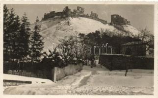 Sümeg, vár télen, Sáfrány Lajos felvétele, photo