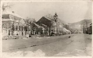 1941 Felsőbánya télen / winter, street, photo