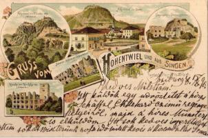 Hohenwiel und Singen Litho