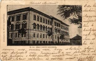 1899 Mezőtúr, M. kir. állami Felsőbb leányiskola (kis szakadás / small tear)