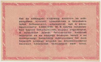 1946. 1.000.000AP fordított címer, "amelyeknél" T:restaurált