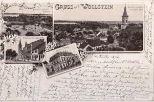 Wollstein mit Postamt Litho