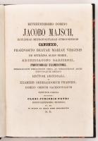 Manuale ordinandorum usibus cleri junioris et neo-sacerdotum. Strigonii, 1860, Horák. Félvászon köté...