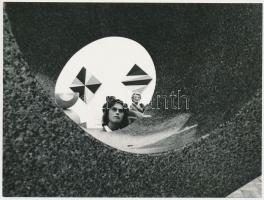 1984 Jankovszky György(1946-): Műcsarnok, hátoldalon feliratozva, pecséttel jelzett, 16x12 cm