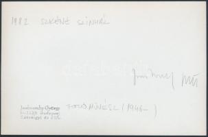 1982 Jankovszky György(1946-): Szkéné színház, hátoldalon feliratozva, pecséttel jelzett, 11x17 cm