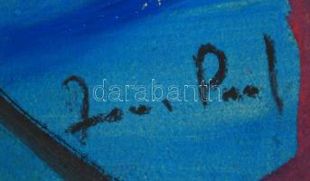 Jean Paul jelzéssel: Autók. Vegyes technika, papír, 29×43 cm