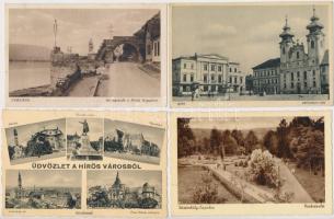 113 db RÉGI magyar városképes lap, vegyes minőség / 113 old Hungarian town-view postcards, mixed qua...