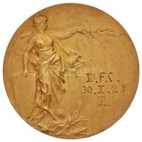 1930. "D.F.C - 30.I.13. - I." aranyozott Br díjérem "Huguenin" gyártói jelzéssel...