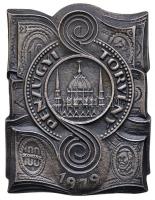 1979. "Pénzügyi Törvény" fém plakett eredeti tokban (117x88mm) T:1