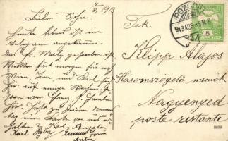 1913 Pozsony, Zsidónegyed a nagy tűzvész után; kiadja Kaufmann / nach dem grossen Brande / street in...