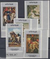 Lovas festmények (II.) vágott sor, közte ívszéli és ívsarki bélyegek, Horse paintings (II) imperforated set, with margin and corner stamps, Pferdegemälde (II) ungezähnter Satz, Marken mit Rand darin