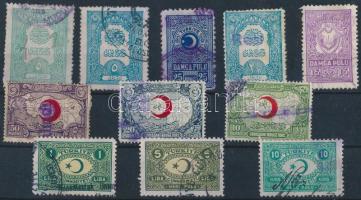 Törökország 11 db okmánybélyeg / 11 Turkish document stamps