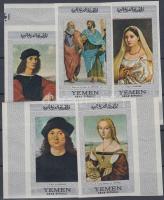 Raffael-Gemälde (II) Satz, Marken mit Rand darin, Raffaello festmények (II.) sor, közte ívszéli bélyegek, Raffaello paintings (II) set, with margin stamps