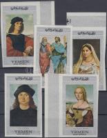 Raffael-Gemälde (II) Satz, Marken mit Rand darin, Raffaello festmények (II.) sor, közte ívszéli bélyegek, Raffaello paintings (II) set, with margin stamps