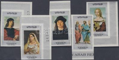 Raffaello paintings (II) set, with margin and corner stamps, Raffaello festmények (II.) sor, közte ívszéli és ívsarki bélyegek, Raffael-Gemälde (II) Satz, Marken mit Rand darin