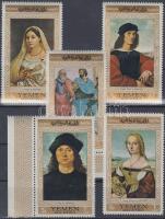 Raffaello festmények (I.) sor, közte ívszéli bélyegek, Raffaello paitings (I) set, with margin stamps, Raffael-Gemälde (I) Satz, Marken mit Rand darin