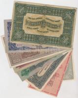 9db-os vegyes magyar bankjegy tétel, közte 1920. 500K "Orell Füssli Zürich", 1949. 100Ft T...