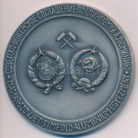 1972. "10 éves évforduló / Magyar-szovjet timföld-alumínium egyezmény" Al emlékérem (60mm)...