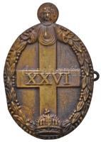1935. "XXVI. Országos Katolikus Nagygyűlés" Cu jelvény (42x28mm) T:2
