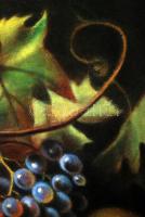 Friedlinger Jenő (1890-?): Szőlős csendélet. Pasztell, papír, foltos, 40×49 cm