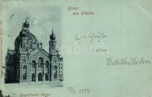 1899 Olomouc, Olmütz; Israelitischer Tempel, Verlag Hermann Seibt / synagogue