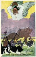 Onkel Edis gestörte Himmelsruhe W. R. B. & Co. Wien Serie Nr. 92. / WWI K.u.K. navy propaganda s: K. Th. Zelger (EB)