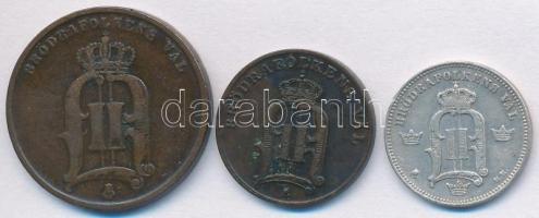 Svédország 1875. 2ö Br + 1881. 1ö Br + 1904EB 10ö Ag T:2,2-
Sweden 1875. 2 Ore Br + 1881. 1 Ore Br ...