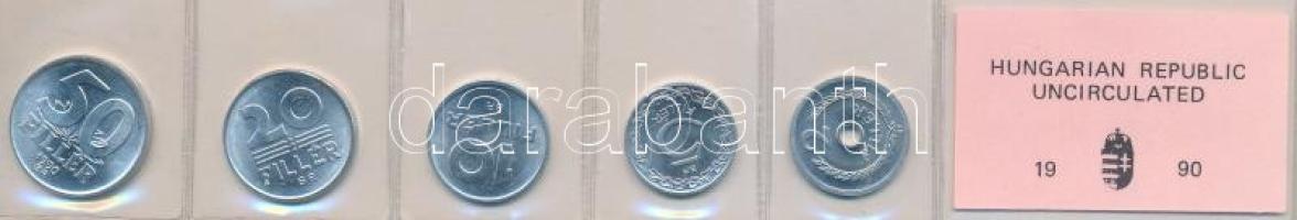 1990. 2f-50f 5klf db forgalmi sor fóliában T:1