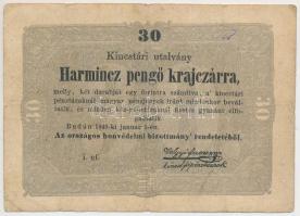 1849. 30kr "Kossuth bankó" T:III,III-