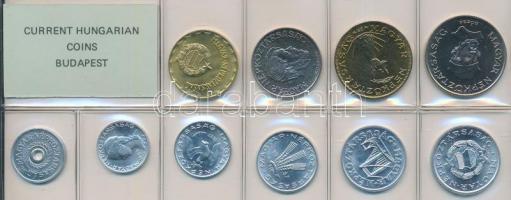 1987. 2f-20Ft 10db klf érmés forgalmi sor fóliatokban T:1