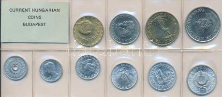 1989. 2f-20Ft 10db klf érmés forgalmi sor fóliatokban T:1