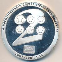 Fritz Mihály (1947-) 2001. "Westel - A kétmilliomodik ügyfél elérésének emlékére" ezüstözött fém emlékérem (42mm) T:PP felületi karc