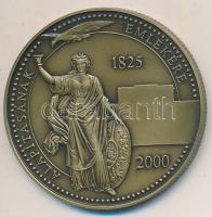 Kósa István (1953-) 2000. "Magyar Tudományos Akadémia / Alapításának Emlékére 1825-2000" Br emlékérem (42,5mm) T:1