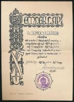 1944 Jászberény, M. Kir. Közérdekű-Munkaszolgálatos Zászlóalj által kiállított leszerelési jegy és a...