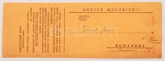 cca 1930 Adria bérautóüzem (és taxi) reklámos levelezőlap és jegyzék