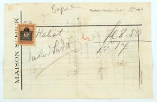 1904 Budapest V. Károly utca gyászruha reklámnyomtatvány