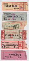 1942 6 db különböző mozijegy (Royal Revüszínház, Palace Filmszínház, Omnia, Eldorádó Mozi, Pátria, Rialto) /  1942 Six various cinema tickets to Hungarian cinemas