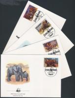 1983 WWF: Afrikai elefánt sor Mi 361-364 4 FDC-n
