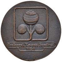 1984. "Budapesti Tavaszi Fesztivál / Utazás '84" Br plakett (78mm) T:1-
Hungary 1984...