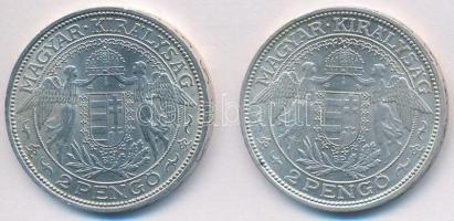 1938-1939. 2P Ag "Madonna" (2x) T:1- Adamo P7