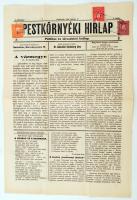 1909 A Pestkörnyéki hírlap c. lap első, induló száma