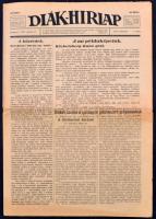 1927 Bp., A Diák-Hírlap első évfolyamának 1. száma, címlapon Klebelsberg Kunót és Széchenyi Istvánt méltató írásokkal