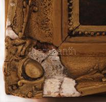 Farkasfalvi Imre (1874-1943): Enteriőr. Olaj, vászon, jelzett, antik sérült keretben 80×60 cm