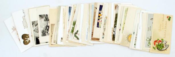 cca 1930-1940 80 db különféle üdvözlőlap karácsonyi és újévi tematikával