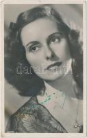 Muráti Lili (1912-2003) színésznő aláírása őt ábrázoló fotólapon