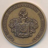 Bognár György (1944-) 1993. "Vitéz Nagybányai Horthy Miklós Kormányzó / Az újratemetés emlékére Kenderes" Br emlékérem (42,5mm) T:1-